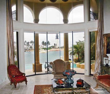Beautiful home in lighthouse point Florida PetPeePee providing a service for drapery cleaning from dog urine odor